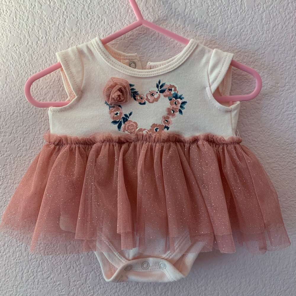 Nicole Miller Pink Ruffle Onesie